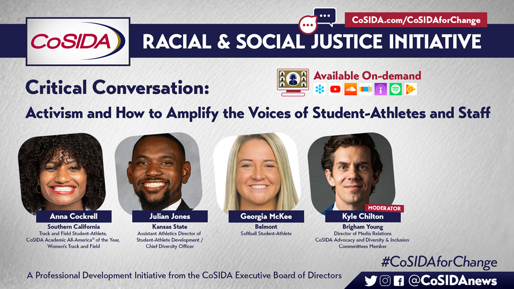 Watch On-Demand: Critical Conversation: Activism and How to Amplify the Voices of Student-Athletes and Staff